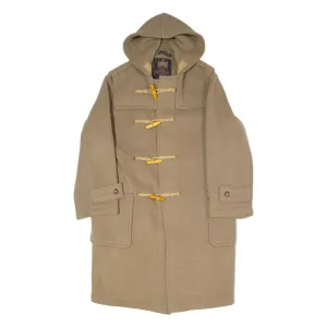 GLOVERALL Mens Duffle Coat Beige Wool XS