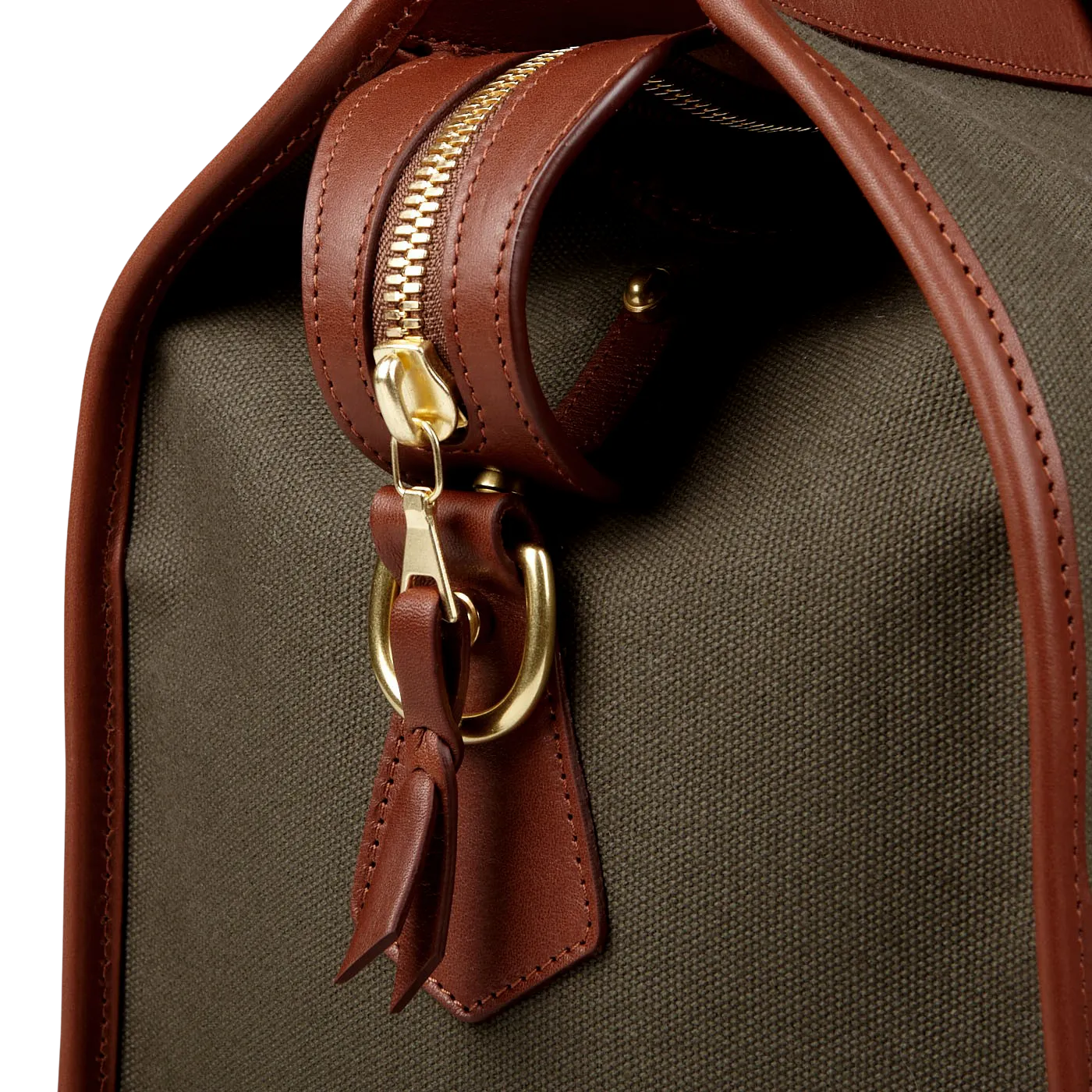 Green Cotton Canvas Small Travel Duffle