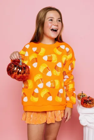 Kids Orange Candy Corn Sweatshirt