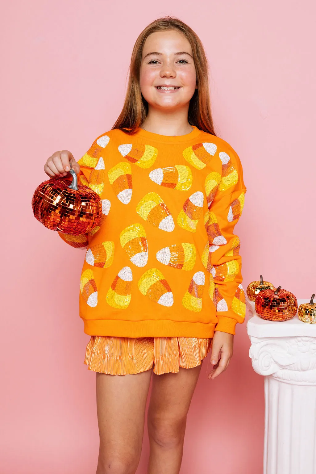 Kids Orange Candy Corn Sweatshirt