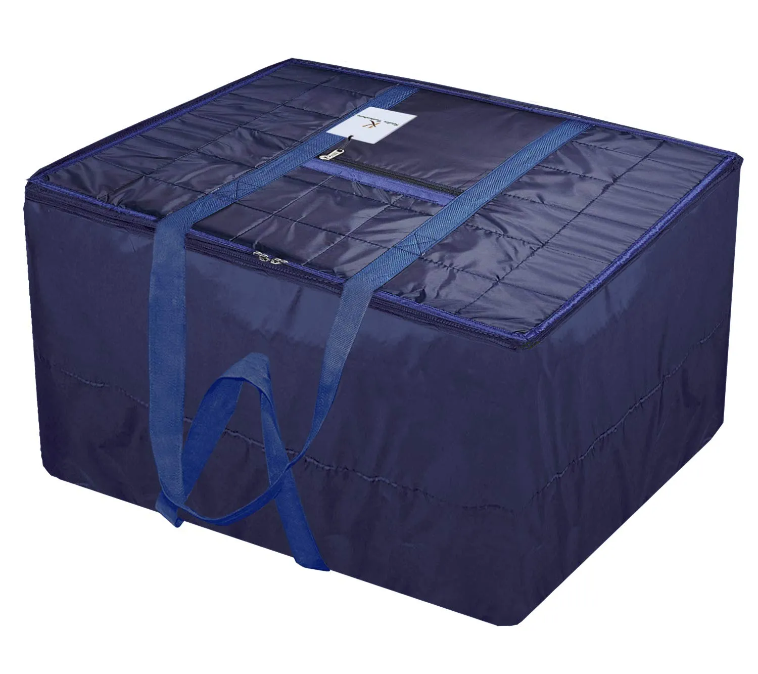 Kuber Industries Parachute 2 Pieces Jumbo Attachi Bag Travel Handbag Storage Carrying Bag, Blanket Cover, Duffle, Travel Multi-Purpose Bag (Grey & Blue) CTKTC134701