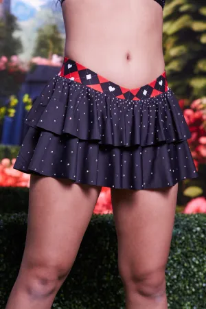 Layered Athletic Skirt in Red Queen