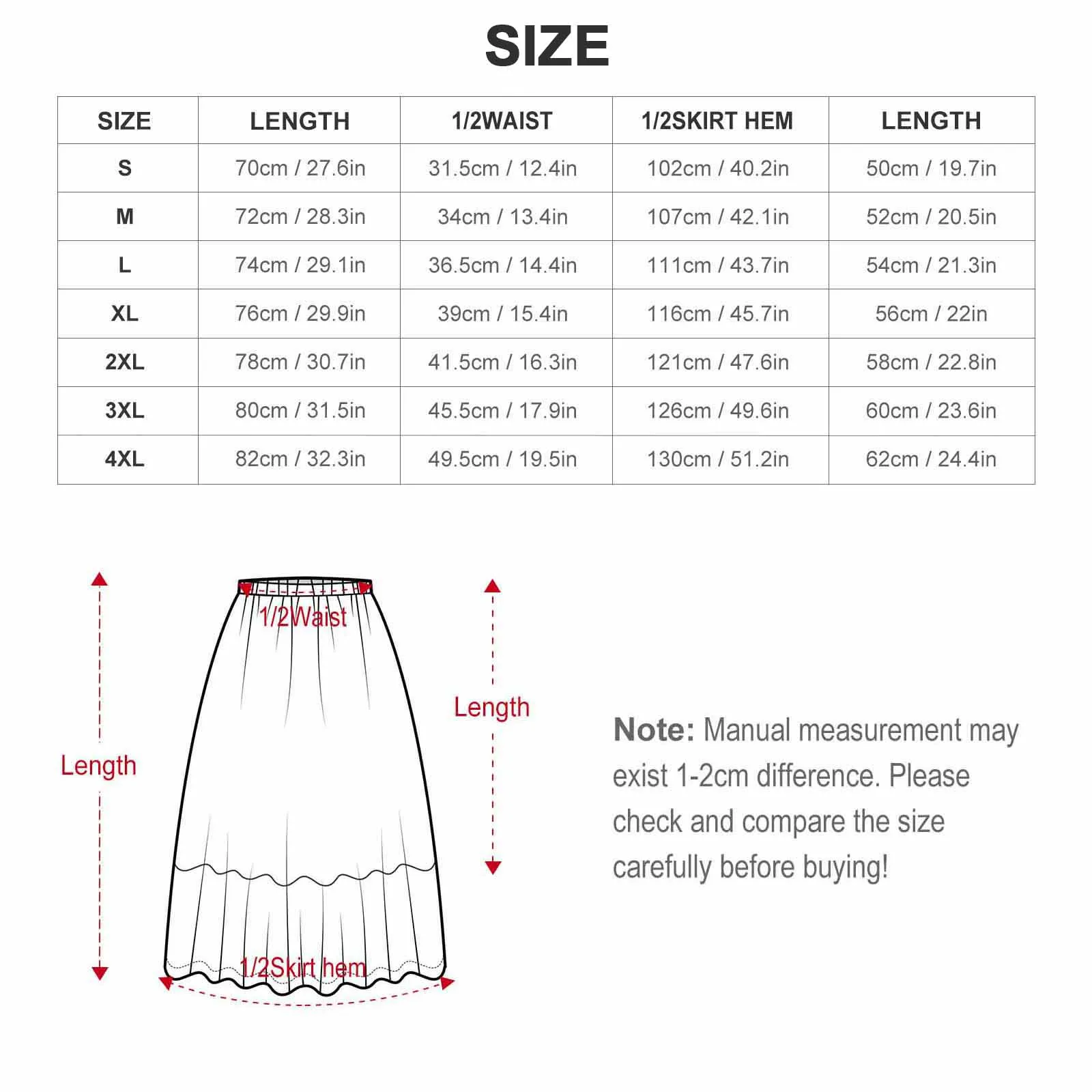 Layered Chiffon Skirt Red Hollyhocks Geometric