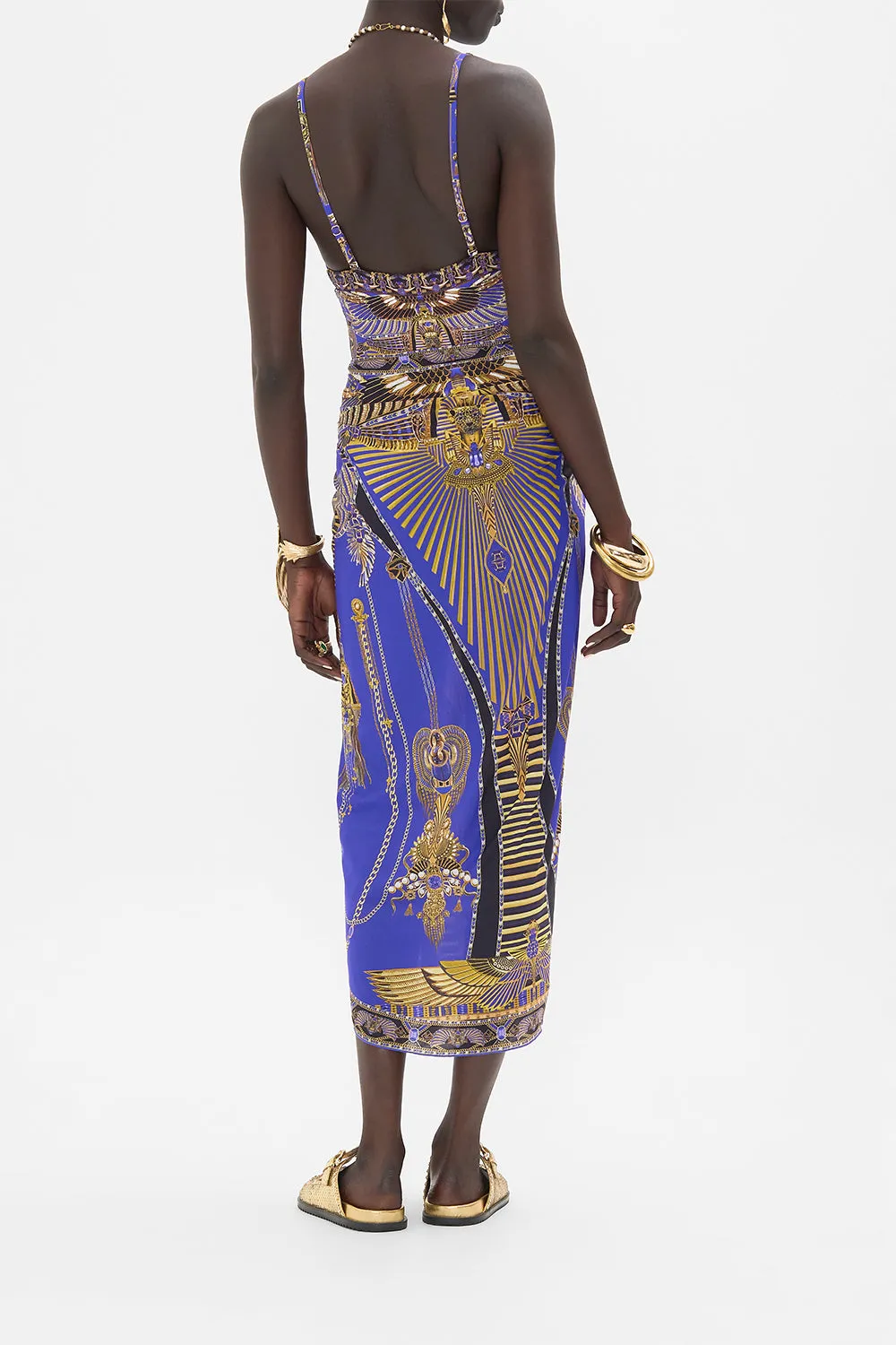 LAYERED LONG SARONG WITH FRONT TIE MY FAIR PHARAOH