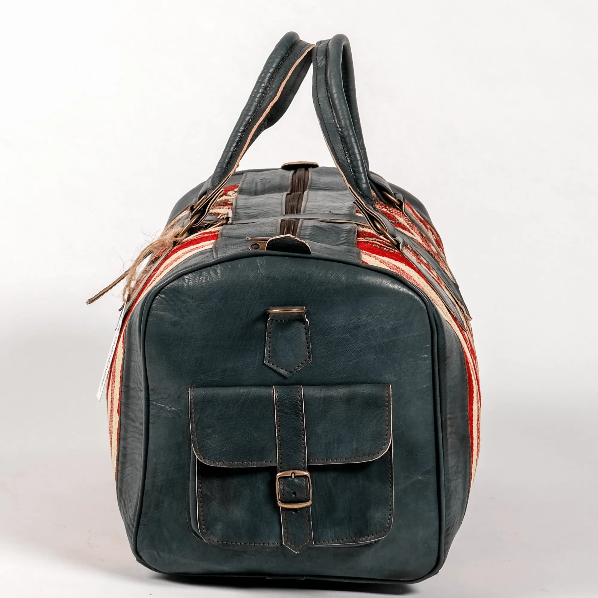 Leather x Kilim Duffle Bag