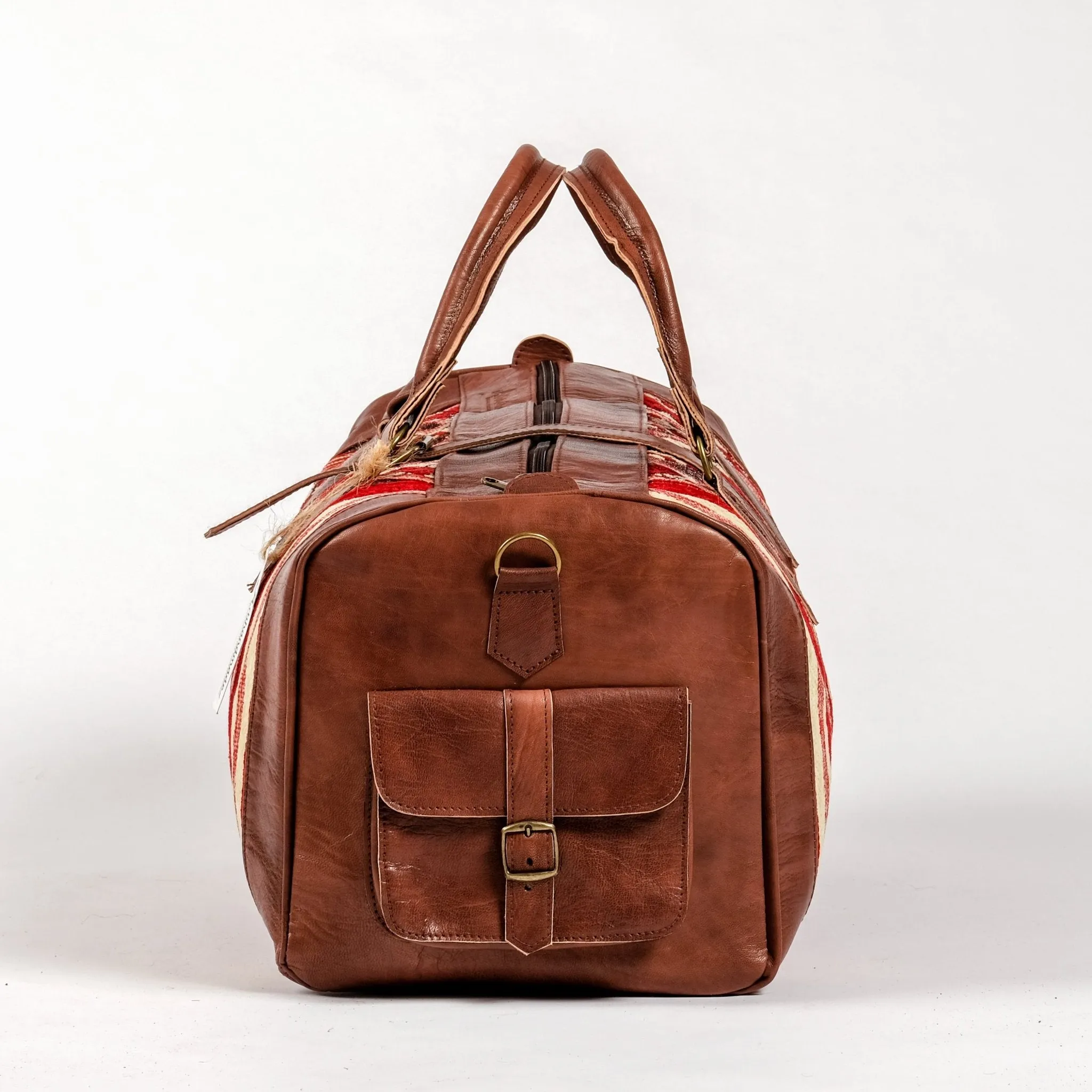 Leather x Kilim Duffle Bag