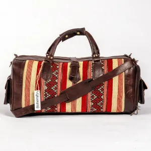 Leather x Kilim Duffle Bag