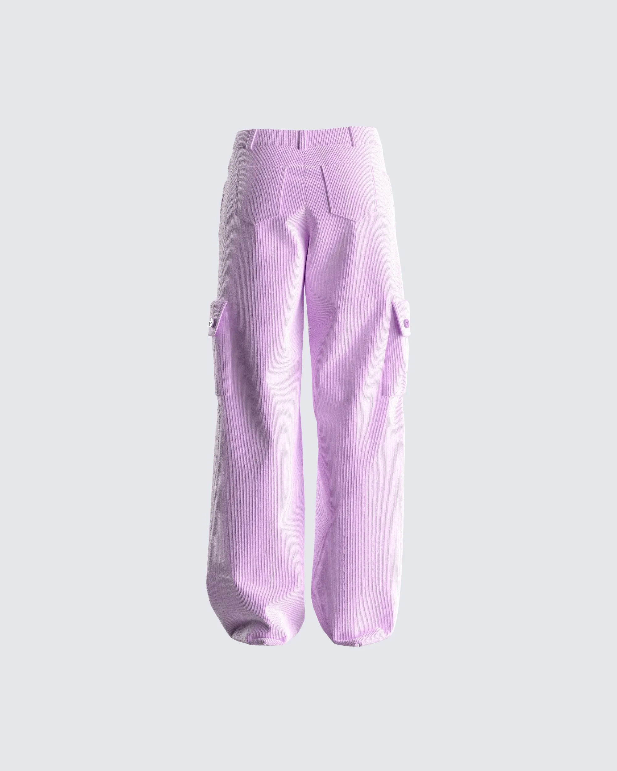 Lisa Lavender Corduroy Cargo Pant
