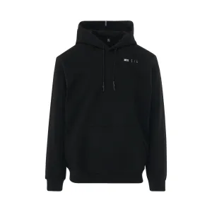 Logo Print Pull Over Hoodie in Black