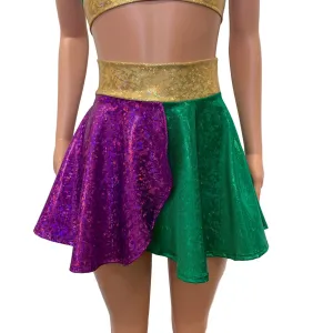 Mardi Gras Petal Skater Skirt