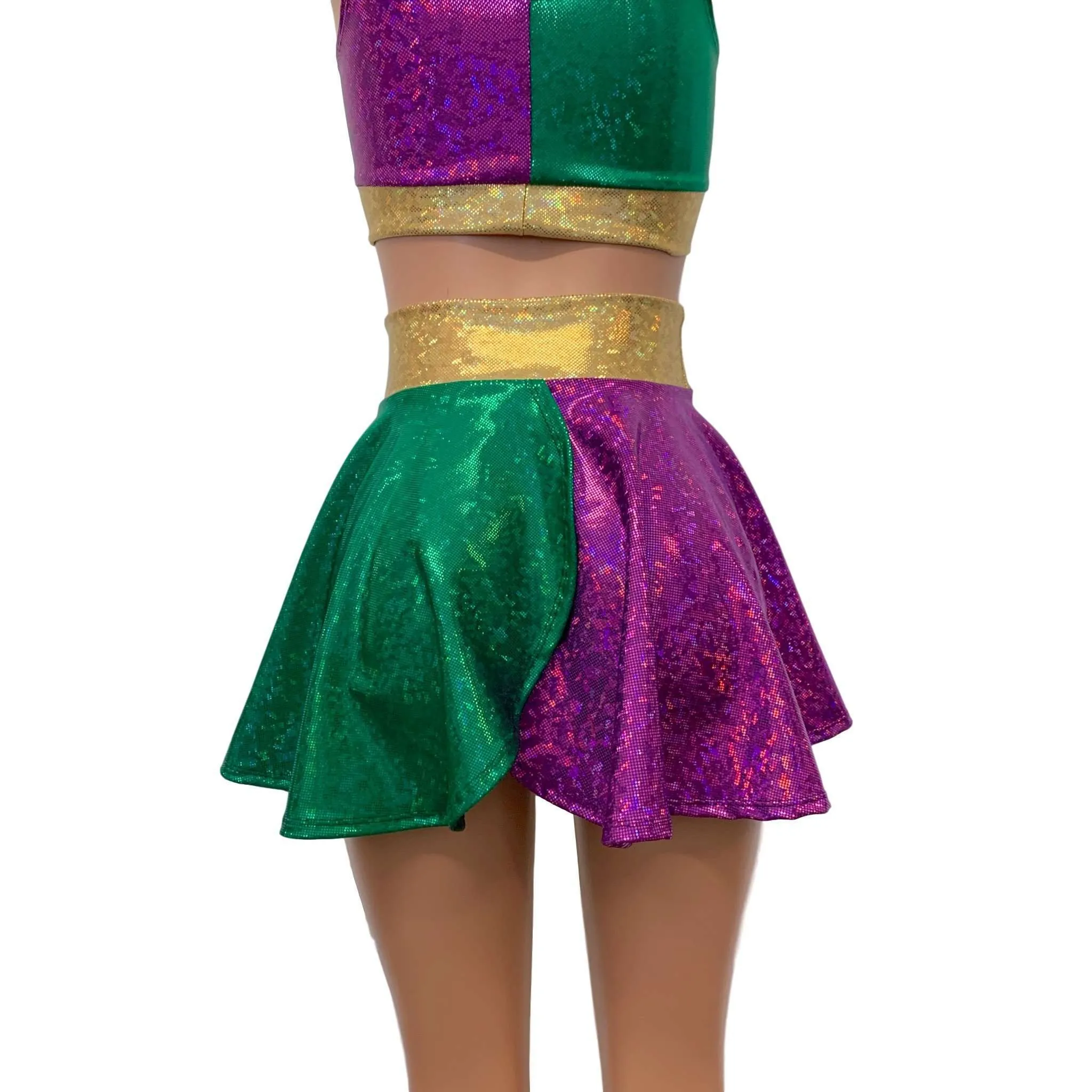 Mardi Gras Petal Skater Skirt