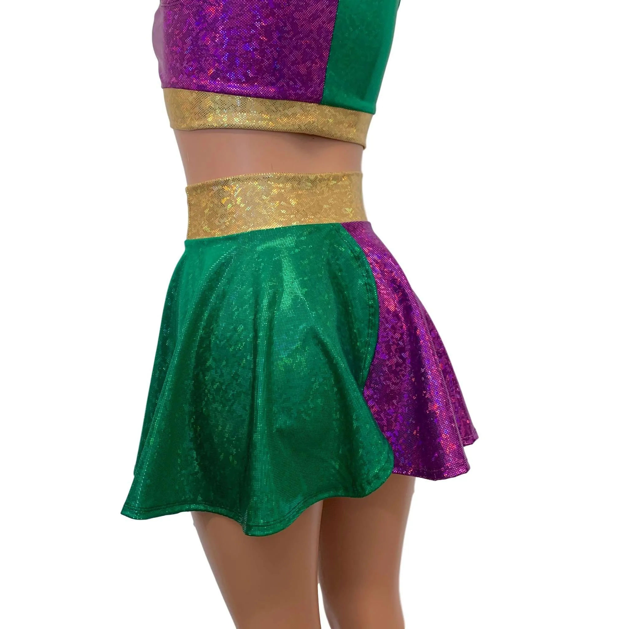 Mardi Gras Petal Skater Skirt