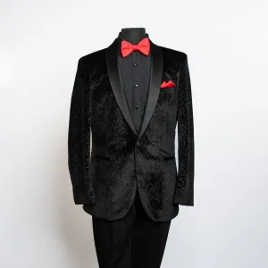 Match Crazy Coat - Black Velvet Paisley