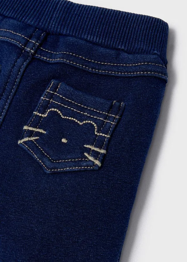Mayoral Baby Fleece Lined Denim  2520-5  Tejano *
