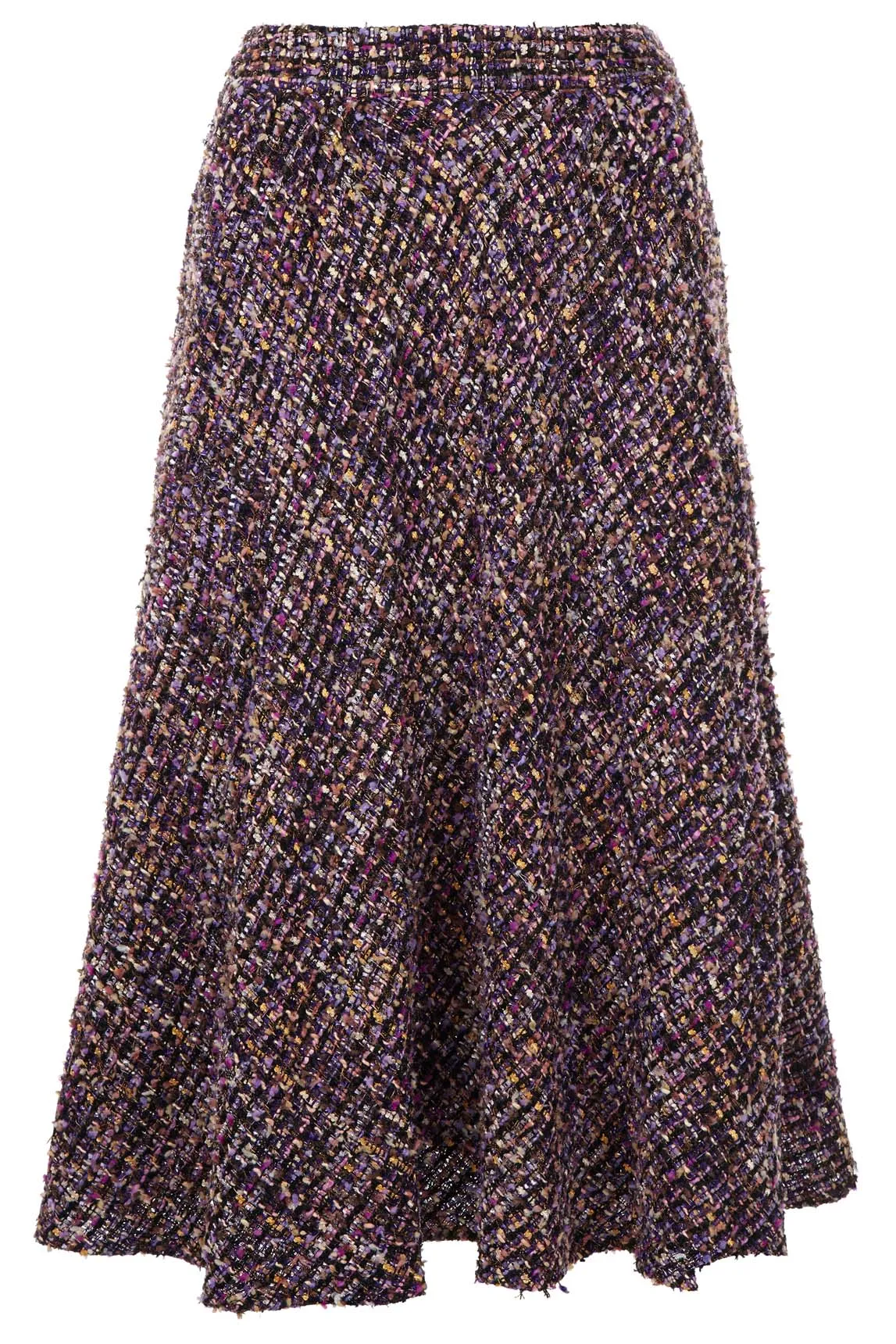 Midi Tweed Dior Skirt in Purple