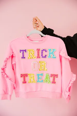 MINI KIDS TRICK OR TREAT RUFFLE PULLOVER