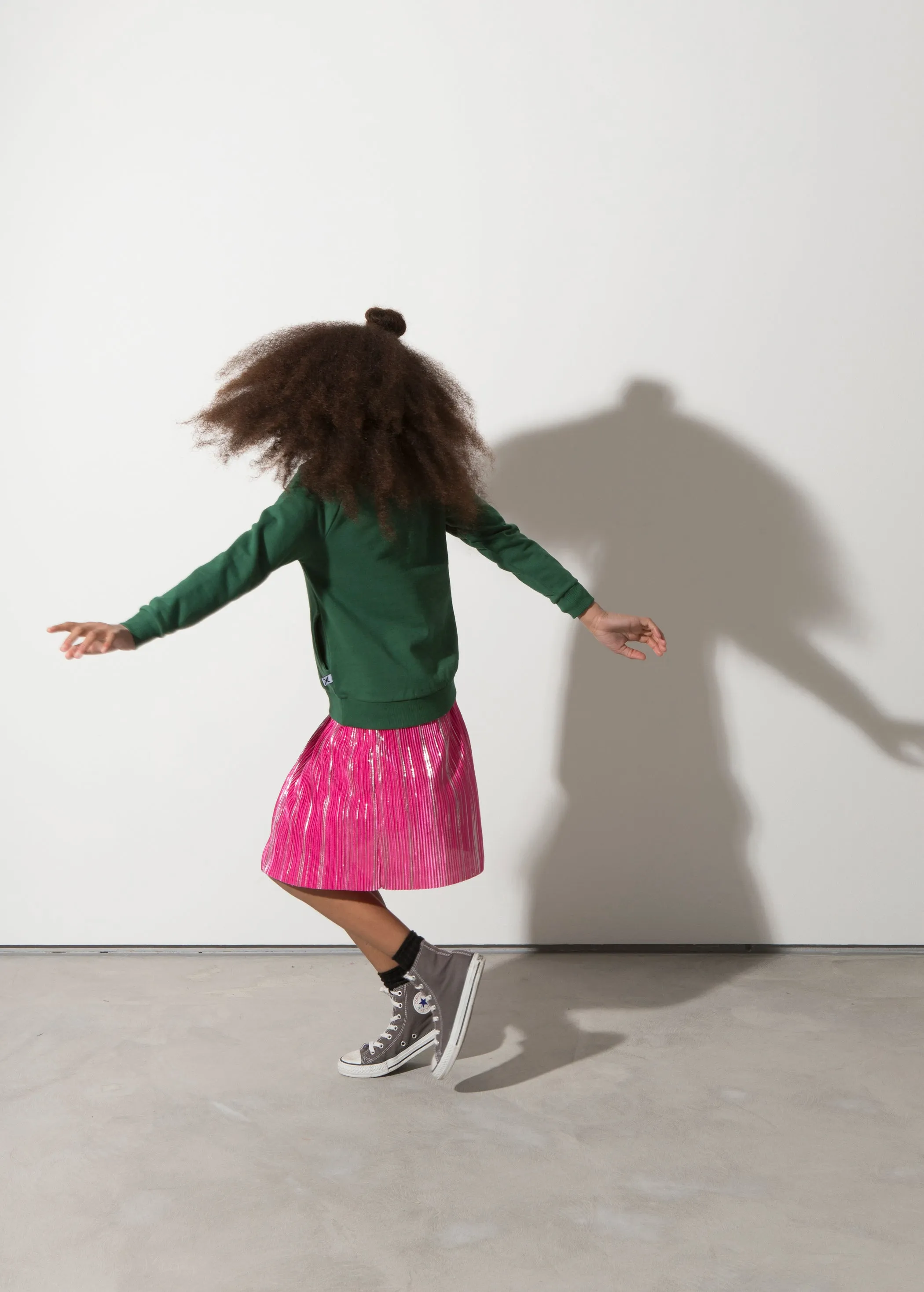 Minti Shimmer Skirt - Raspberry/Silver