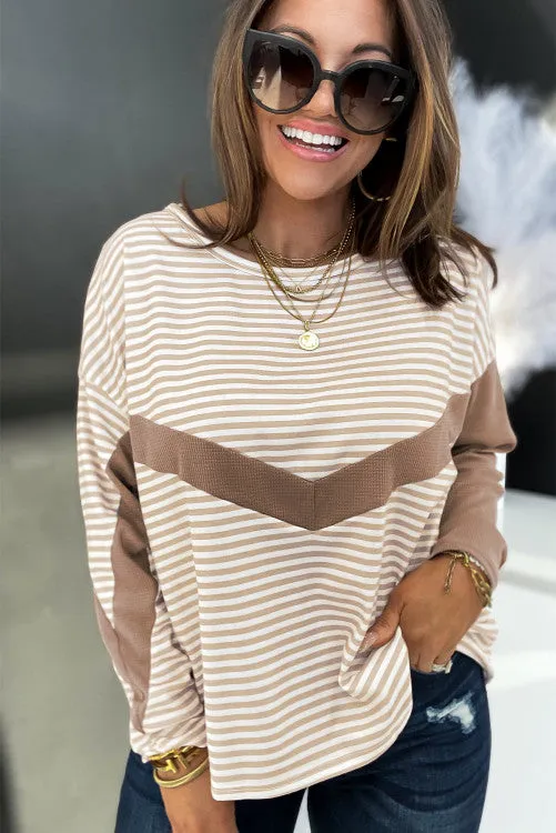 Mocha Striped Top