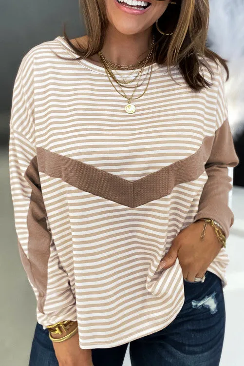 Mocha Striped Top