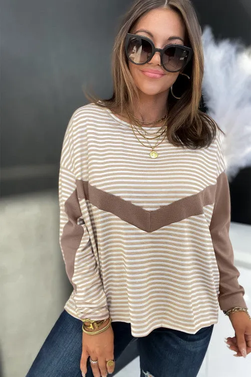 Mocha Striped Top