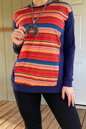 Multi-color serape pullover BQ8211 (FS13)