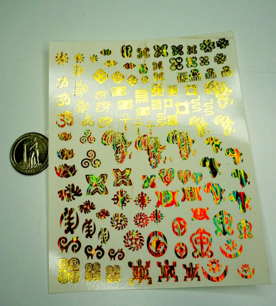 Nail Water Decals - Adrinka & Ancient Symbols
