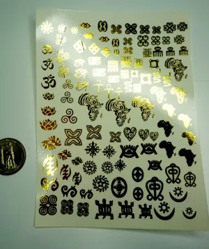 Nail Water Decals - Adrinka & Ancient Symbols