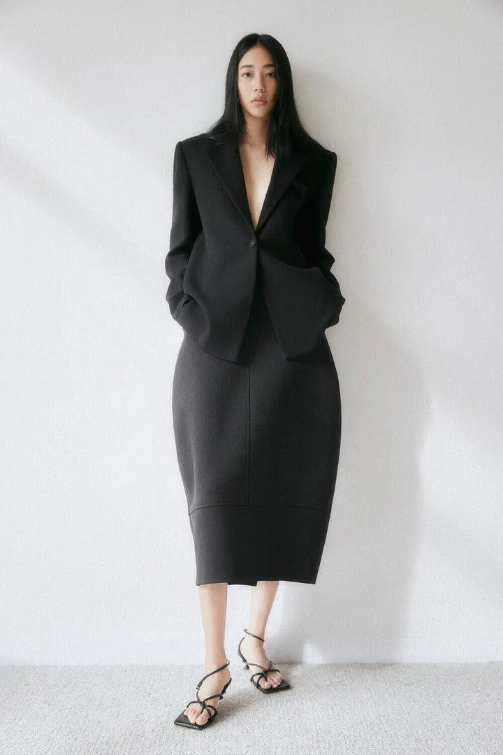 Notched Lapel Blazer-SHARON