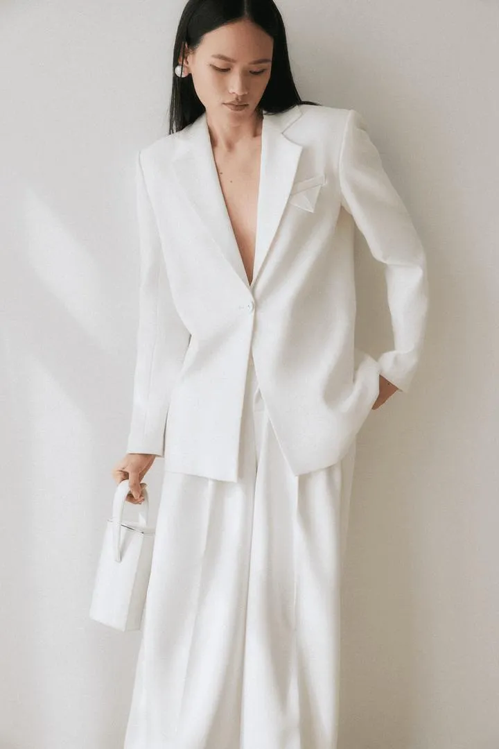 Notched Lapel Blazer-SHARON