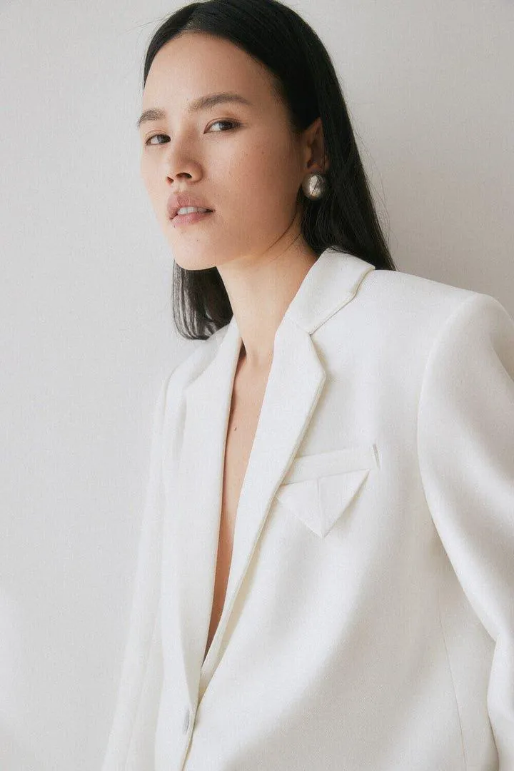 Notched Lapel Blazer-SHARON