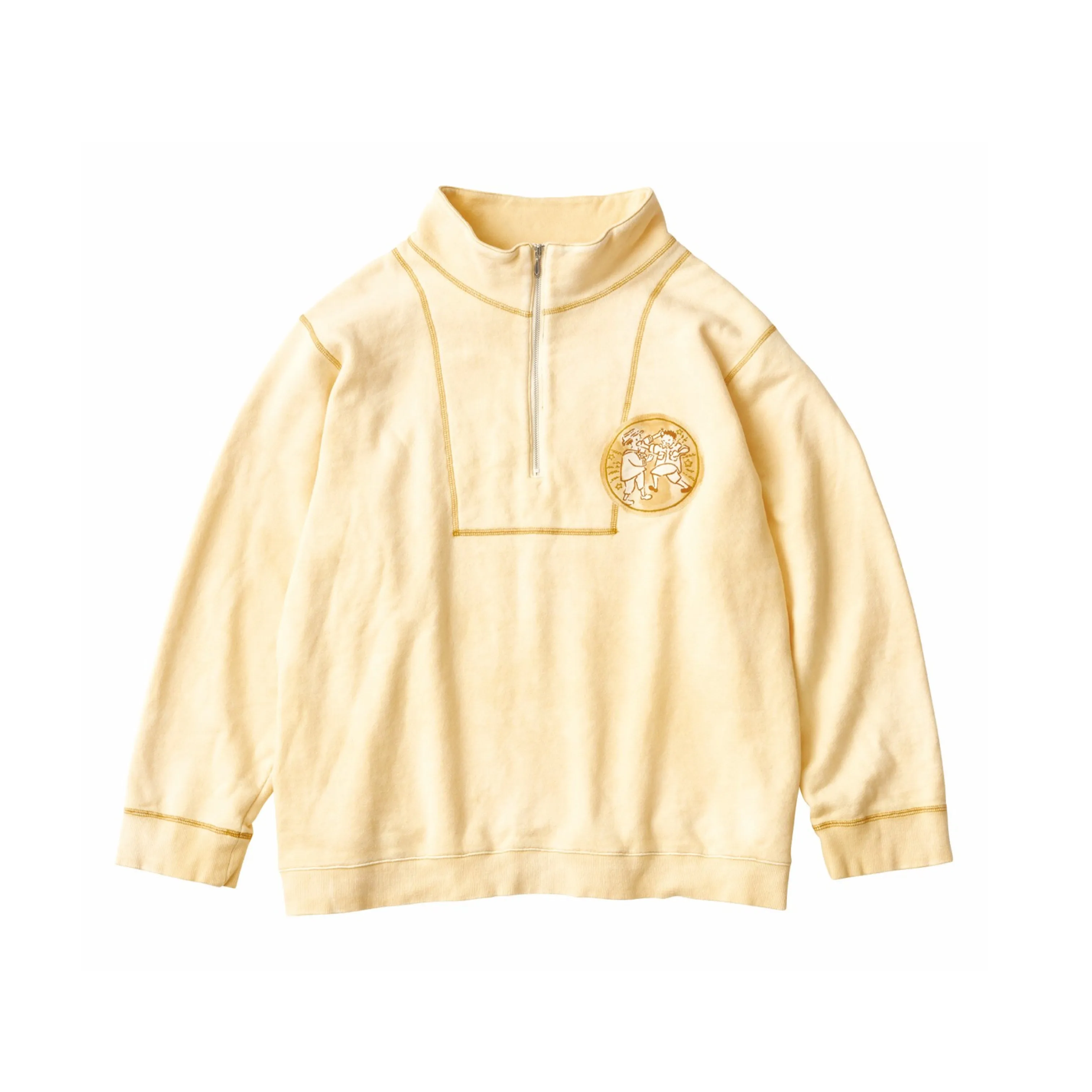 OHARIKO MAFIA WAPPEN HALF ZIP SWEAT SHIRT