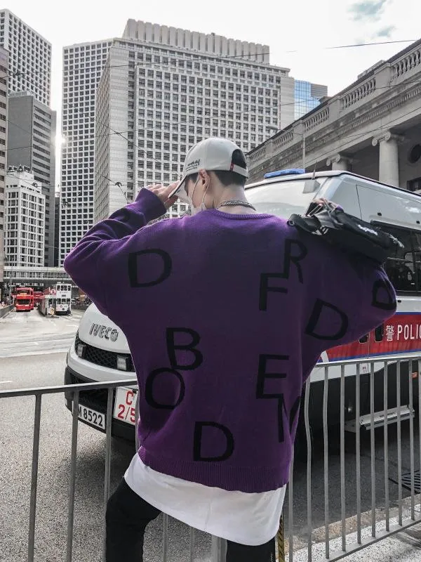 Oversized Alphabet Sweater