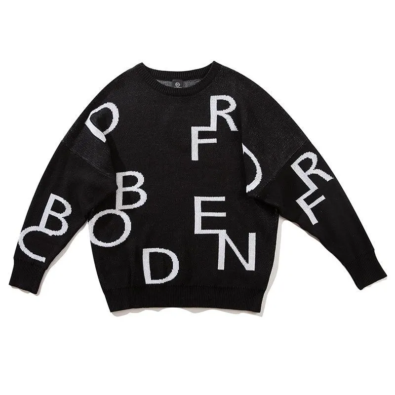 Oversized Alphabet Sweater