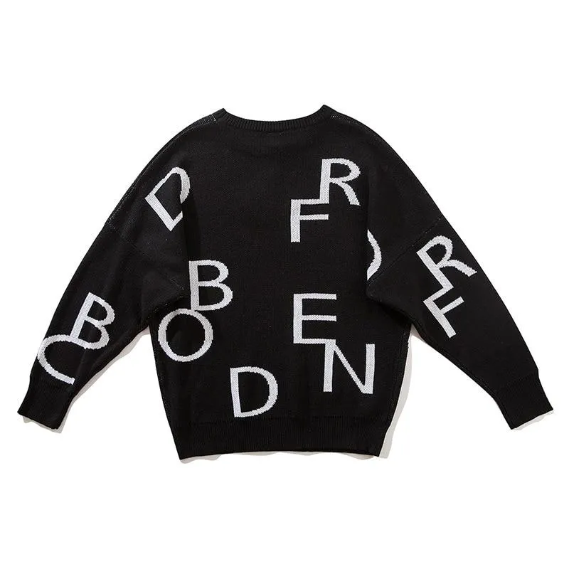 Oversized Alphabet Sweater