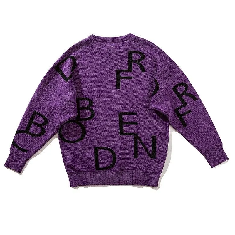 Oversized Alphabet Sweater