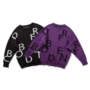 Oversized Alphabet Sweater