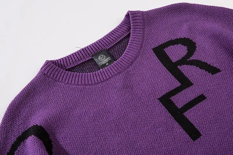 Oversized Alphabet Sweater
