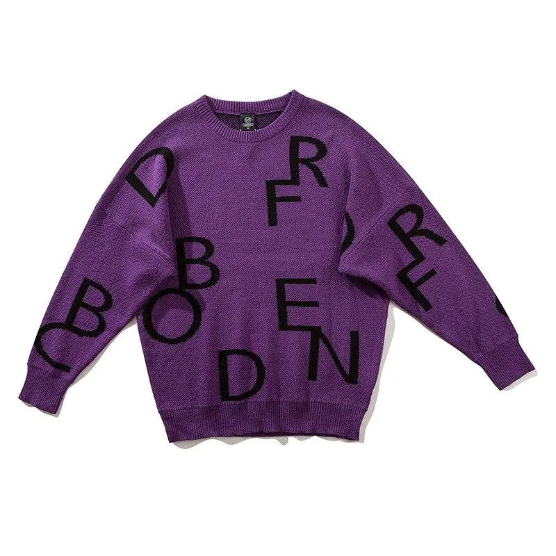 Oversized Alphabet Sweater