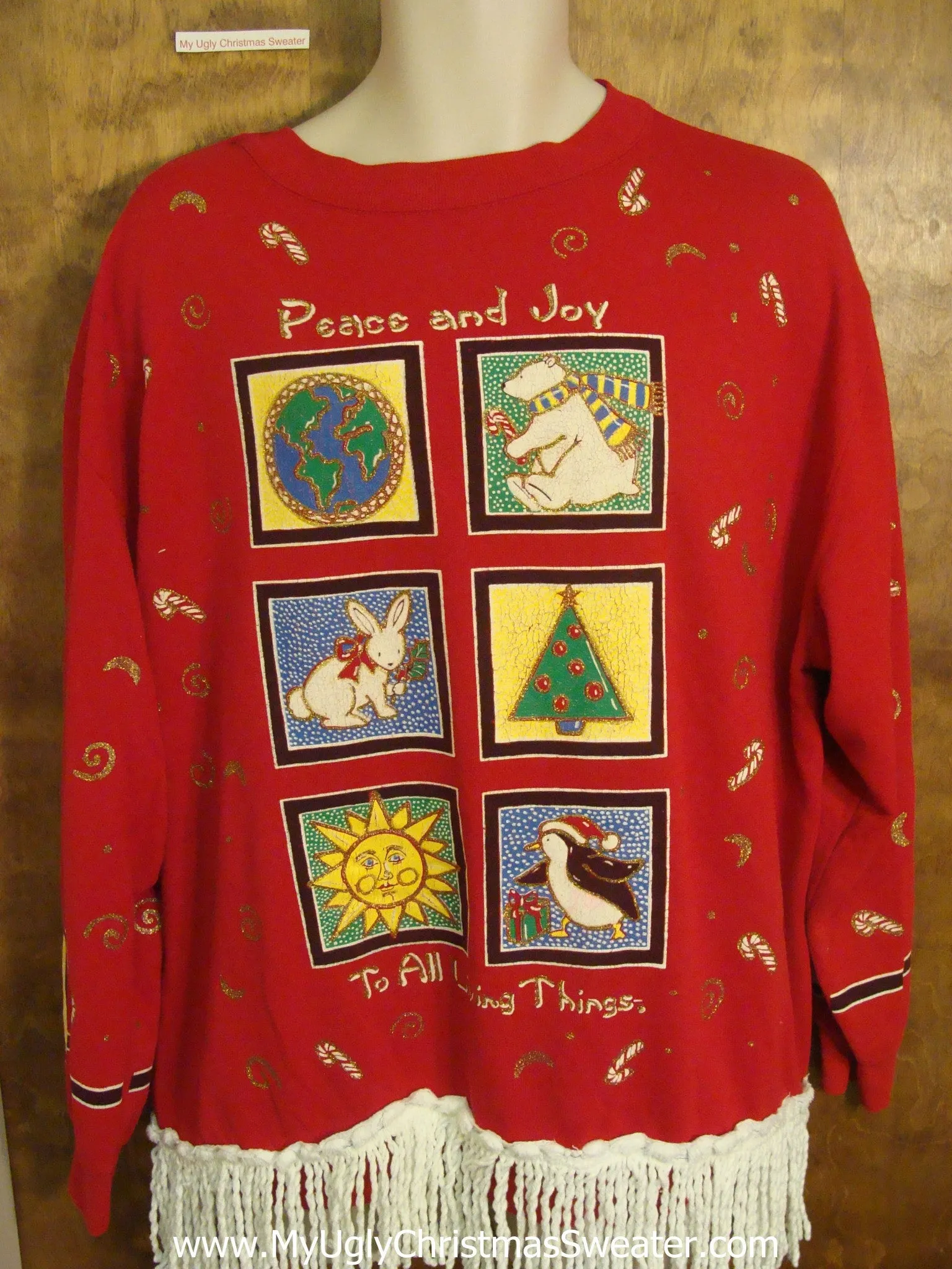 PEACE AND JOY TO ALL LIVING THINGS Christmas Sweatshirt