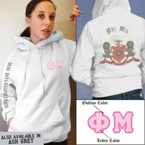 Phi Mu Crest Hoodie - G185 - SUB