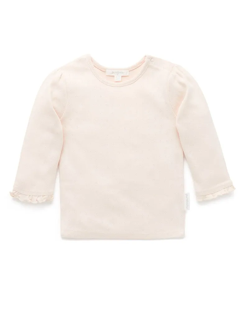 Pointelle Rib Layering Top