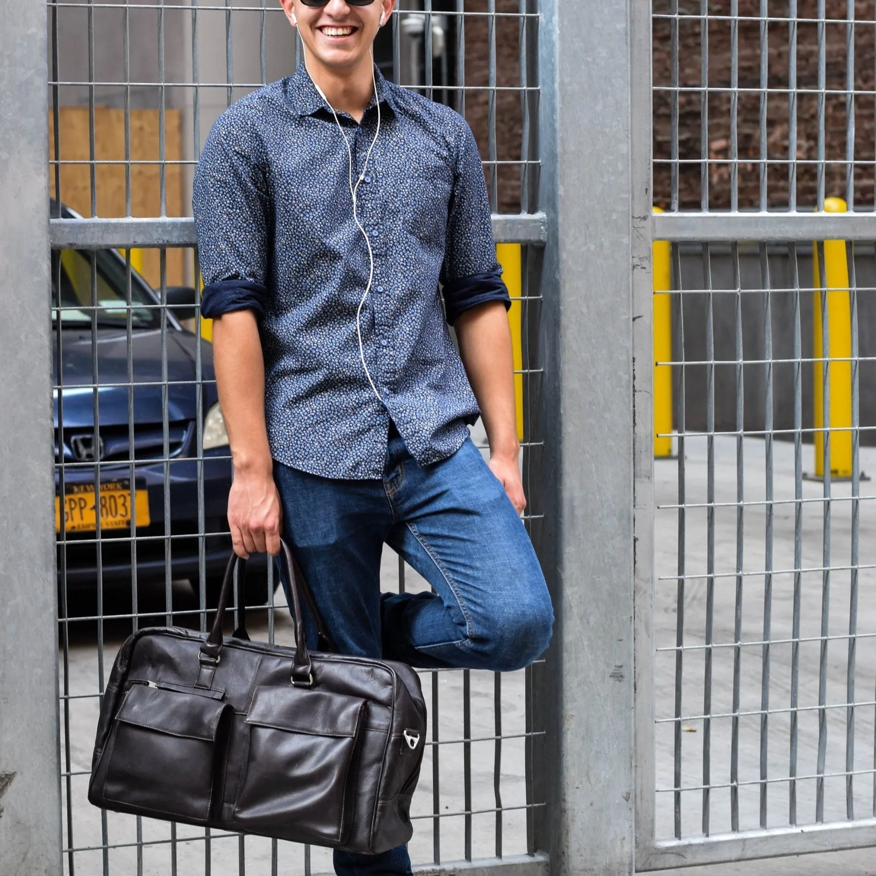 Prim time duffel leather