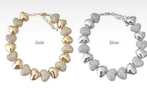 Puffy heart bracelet