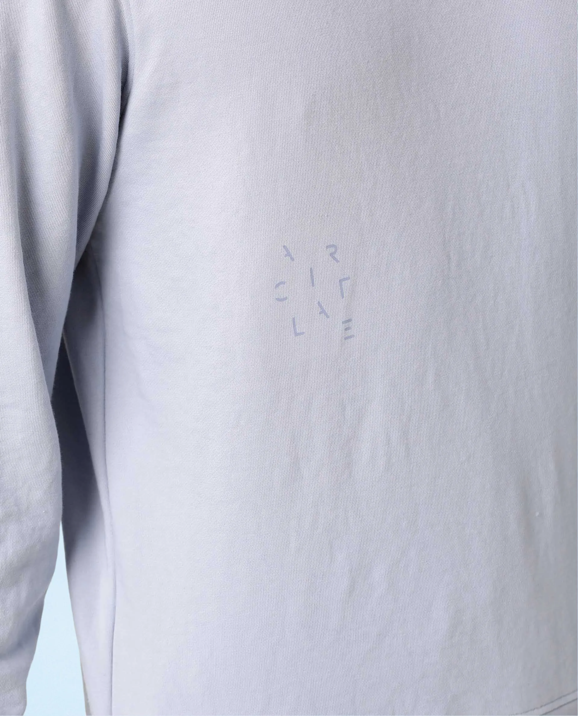 Rare Rabbit Articale Men's Arum Azure Blue Cotton Fabric Full Sleeves Solid Sweatshirt
