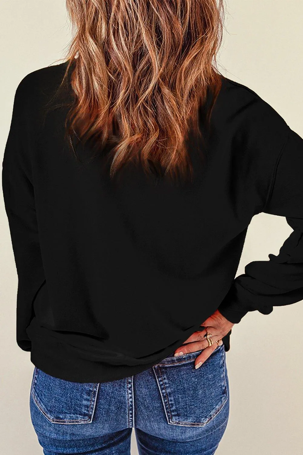 Red Santa Claus Sequin Graphic Sweater