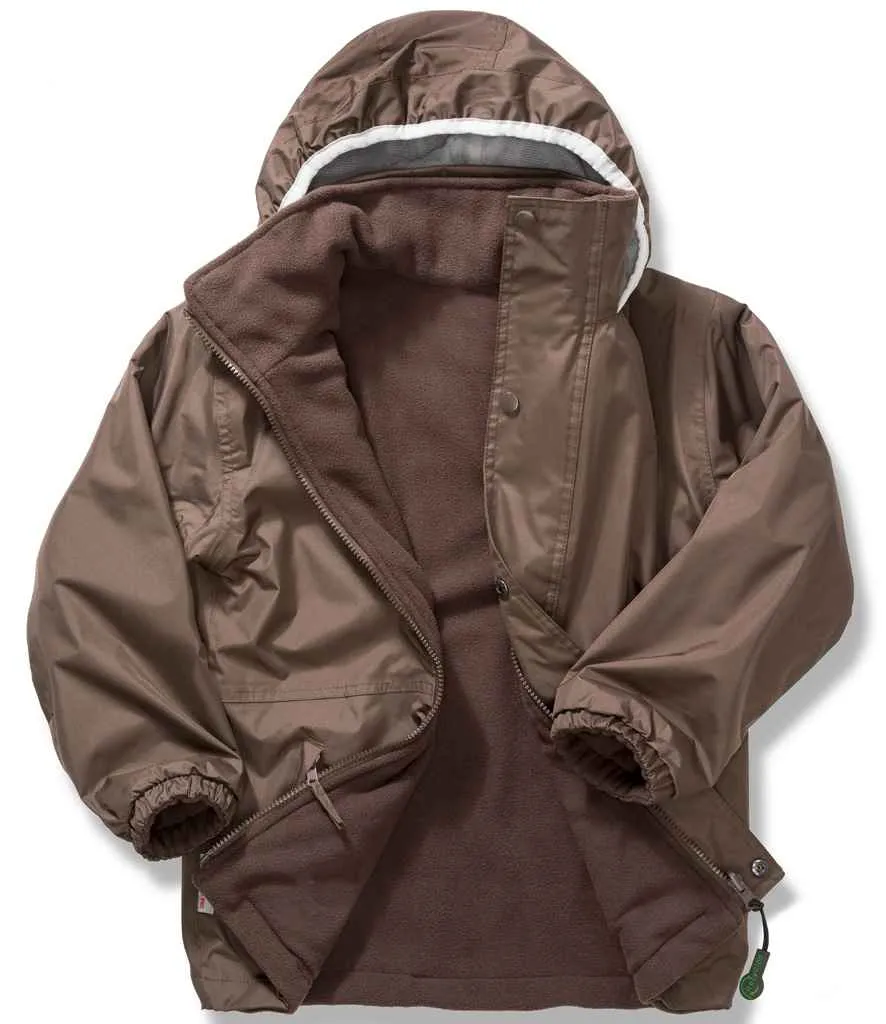 Result Kids/Youths Fleece Lined StormDri 4000 Jacket | Brown/Brown