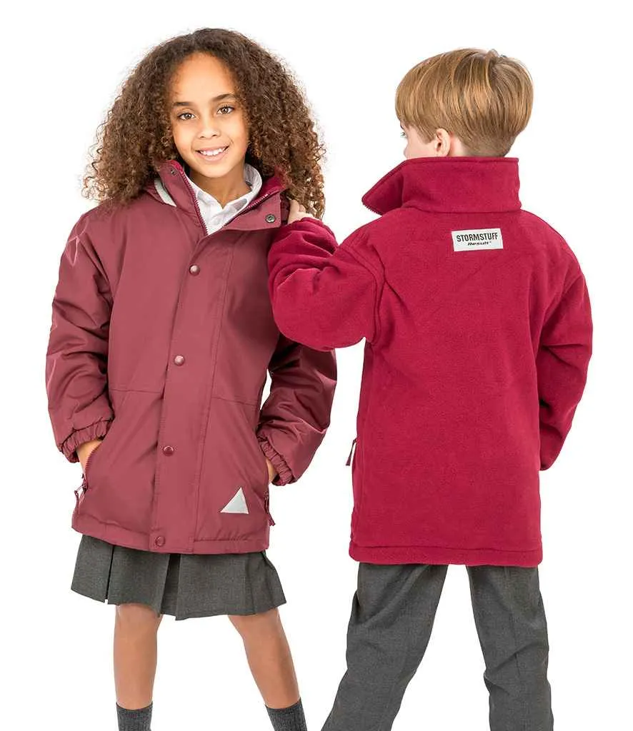 Result Kids/Youths Fleece Lined StormDri 4000 Jacket | Burgundy/Burgundy