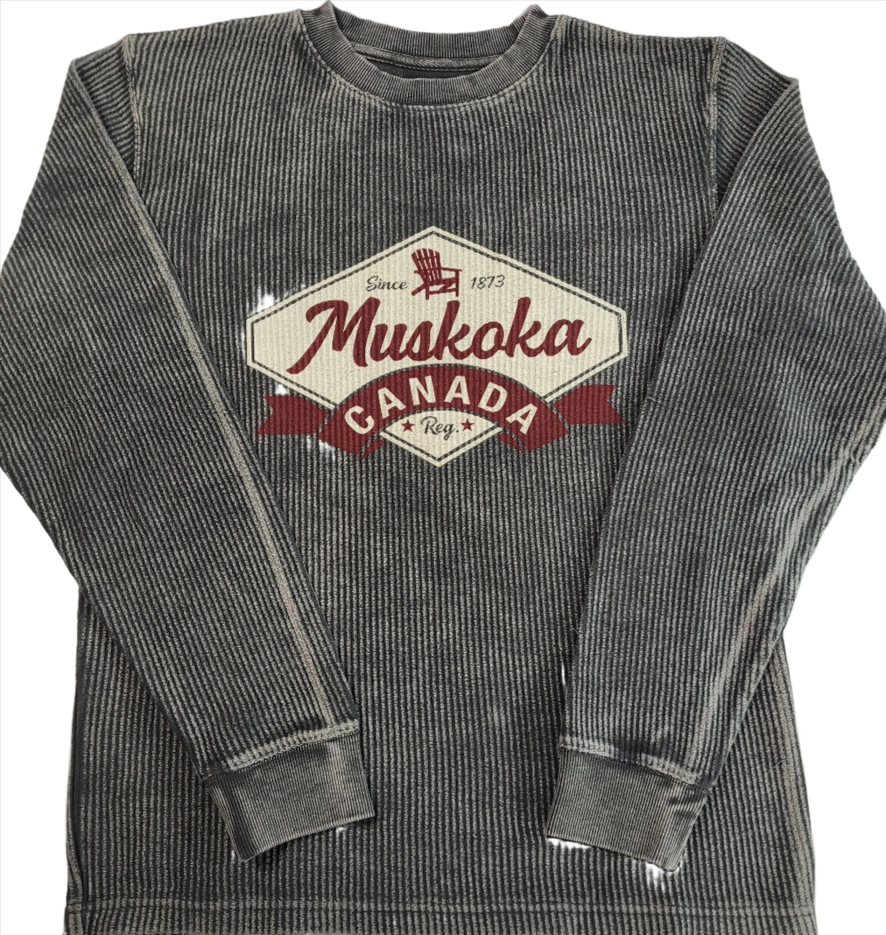 Ribbed Grey Muskoka Sweatshirt