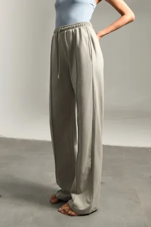 Sage Grey Pleated Sweatpants