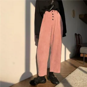 Sale Corduroy Vintage High Waist Oversized Wide Leg Pants